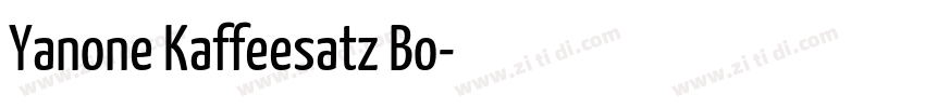 Yanone Kaffeesatz Bo字体转换